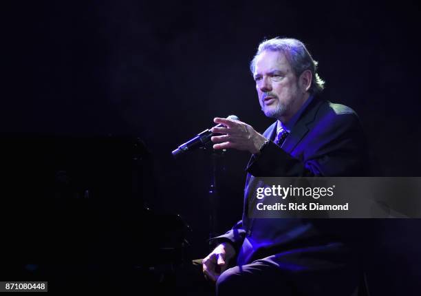 Singer-songwriter Jimmy Webb performs onstage during the 55th annual ASCAP Country Music awards at the Ryman Auditorium on November 6, 2017 in...