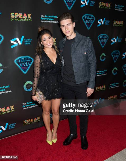 Jenna Ushkowitz and Nolan Gerard Funk attend the "Hello Again" New York premiere at Cinepolis Chelsea on November 6, 2017 in New York City.