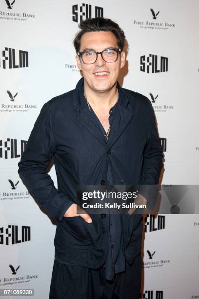 Director Joe Wright poses for photos on the red carpet for "Darkest Hour" at the Castro Theatre on November 6, 2017 in San Francisco, California.