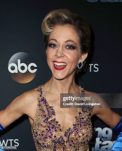 Violinist Lindsey Stirling poses at "Dancing with the Stars" season 25 at CBS Televison City on November 6, 2017 in Los Angeles, California.