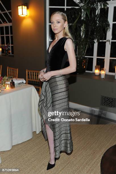 Portia Doubleday attends Roland Mouret celebrates 20 years with The Dinner of Love in LA at Chateau Marmont on November 6, 2017 in Los Angeles,...