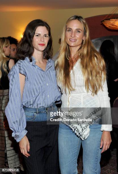 Leslie Fremar and Jeanann Williams attend Roland Mouret's The Dinner of Love in LA at Chateau Marmont on November 6, 2017 in Los Angeles, California.