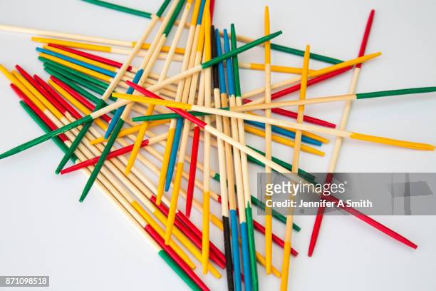 pick up sticks - mikado stock pictures, royalty-free photos & images