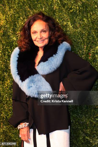 Designer Diane von Furstenberg attends the 14th Annual CFDA/Vogue Fashion Fund Awards on November 6, 2017 in Brooklyn, New York City.