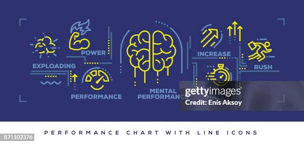 stockillustraties, clipart, cartoons en iconen met moderne platte lijn design concept van prestaties - sports competition format