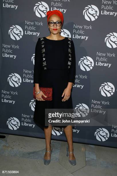 Zadie Smith attends the New York Public Library 2017 Library Lions Gala at the New York Public Library at the Stephen A. Schwarzman Building on...