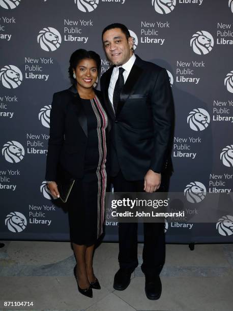 Gina Lennix and Harry Lennix attend the New York Public Library 2017 Library Lions Gala at the New York Public Library at the Stephen A. Schwarzman...