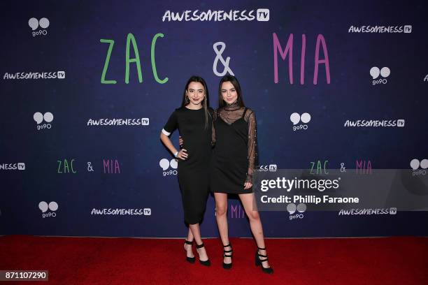 Vanessa Merrell and Veronica Merrell attend the "Zac & Mia" premiere event at Awesomeness HQ on November 6, 2017 in Los Angeles, California.