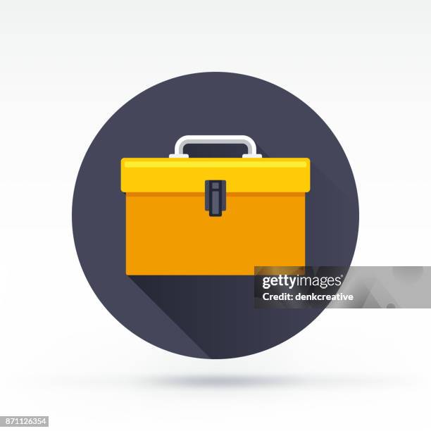 ilustraciones, imágenes clip art, dibujos animados e iconos de stock de icono de herramientas - caja de herramientas