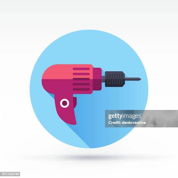 drill icon - screwdriver isolated stock illustrations