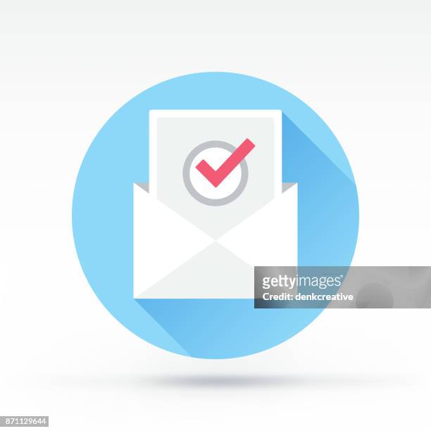 vote icon - voting by mail stock illustrations
