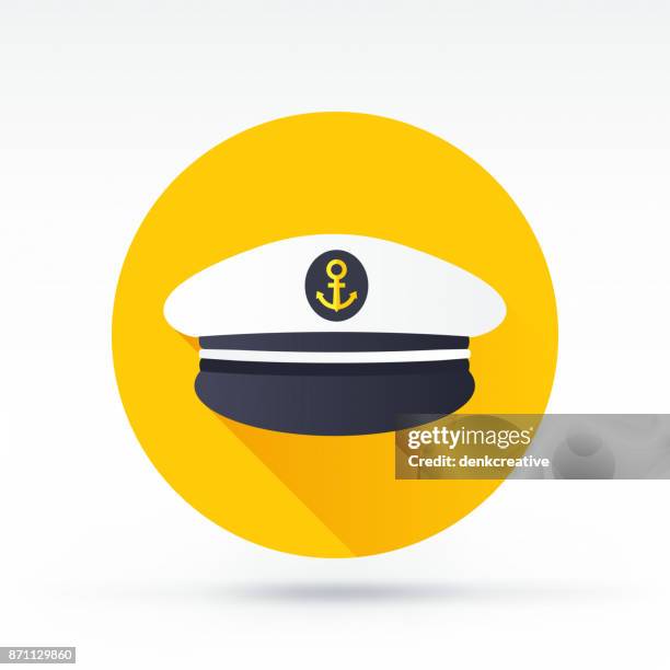 stockillustraties, clipart, cartoons en iconen met kapitein pictogram - boat captain