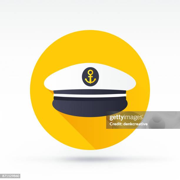 ilustrações de stock, clip art, desenhos animados e ícones de captain icon - uniform cap