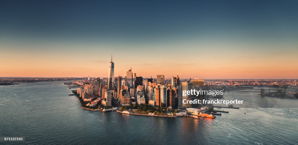 Manhattan island Flygfoto