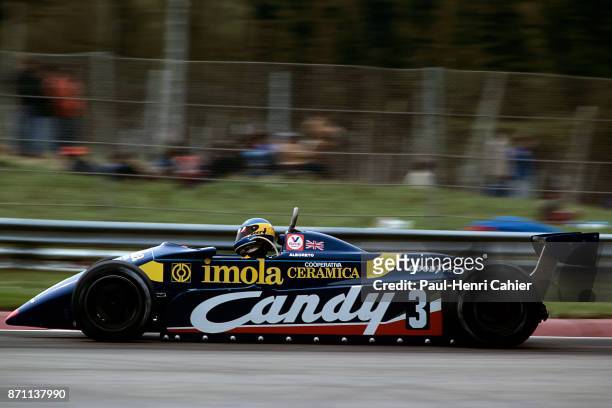 Michele Alboreto, Tyrrell-Ford 011, Grand Prix of San Marino, Imola, 25 April 1982.