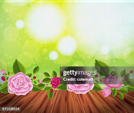 Background Design With Pink Roses High-Res Vector Graphic - Getty Images