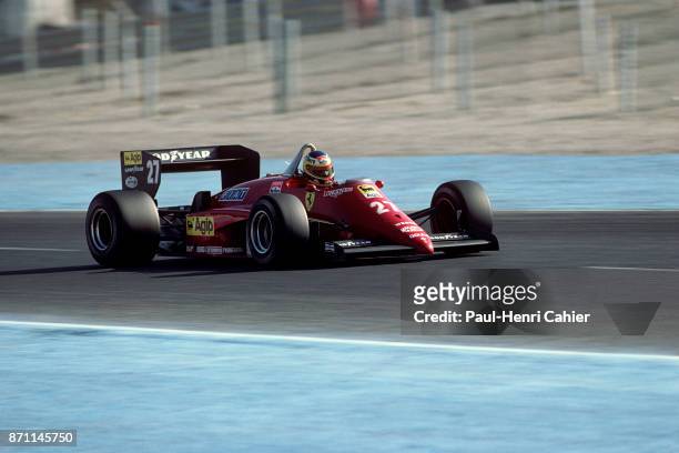 Michele Alboreto, Ferrari 156/85, Grand Prix of France, Circuit Paul Ricard, 07 July 1985.