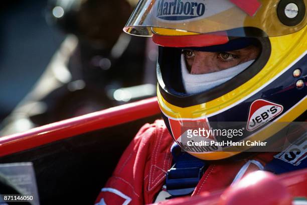 Michele Alboreto, Ferrari 156/85, Grand Prix of Great Britain, Silverstone Circuit, 21 July 1985.