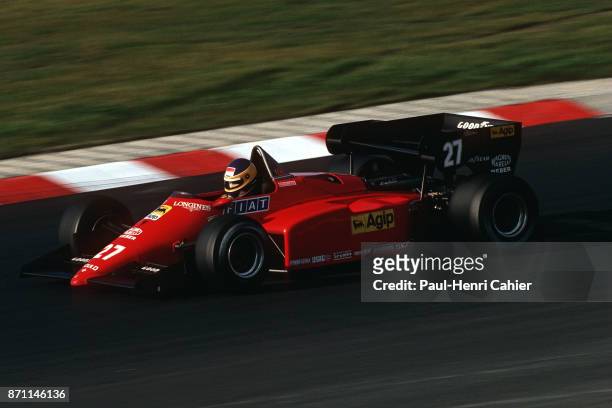 Michele Alboreto, Ferrari 126C4, Grand Prix of Europe, Nurburgring, 07 October 1984.