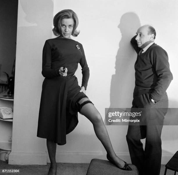 Actress Honor Blackman, feature for Donald Zec, 3rd February 1963.