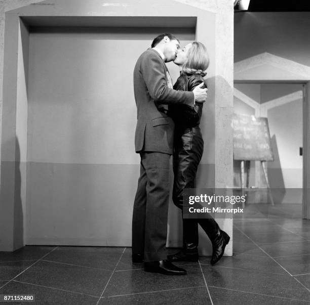 Yes, its happened in The Avengers at last, after 33 episodes and two seasons, Cathy Gale gets a lingering kiss from John Steed, It will be on the...