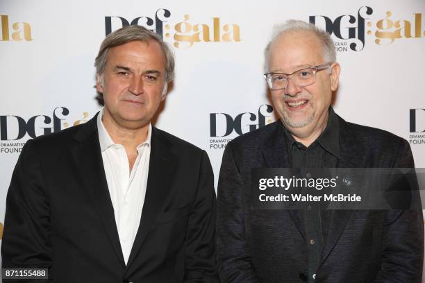 Marc Rey and Doug Wright attend the 2017 Dramatists Guild Foundation Gala reception at Gotham Hall on November 6, 2017 in New York City.