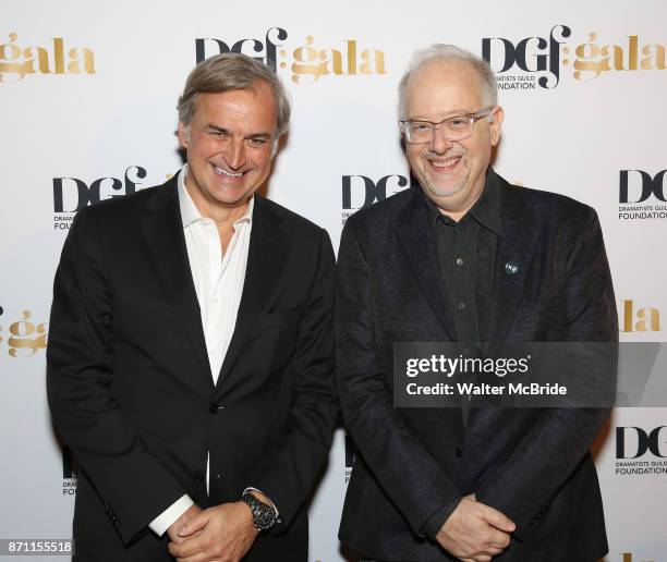 Marc Rey and Doug Wright attend the 2017 Dramatists Guild Foundation Gala reception at Gotham Hall on November 6, 2017 in New York City.