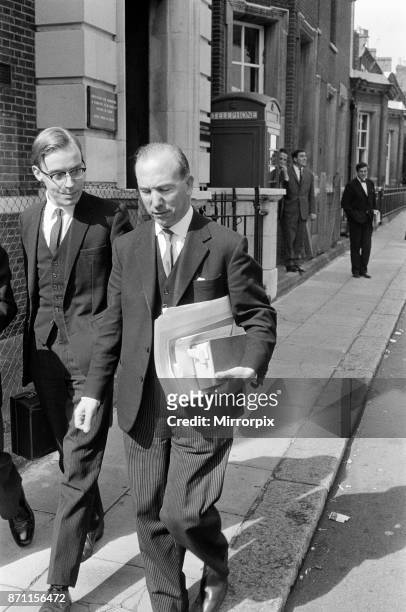 Court hearing into the murder of three police men at West London Magistrates Court. Pictured, Reginald Batti , counsel for John Duddy one of the...