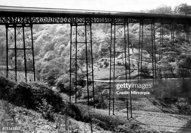 Saltburn's Halfpenny Bridge, 16th May 1952.