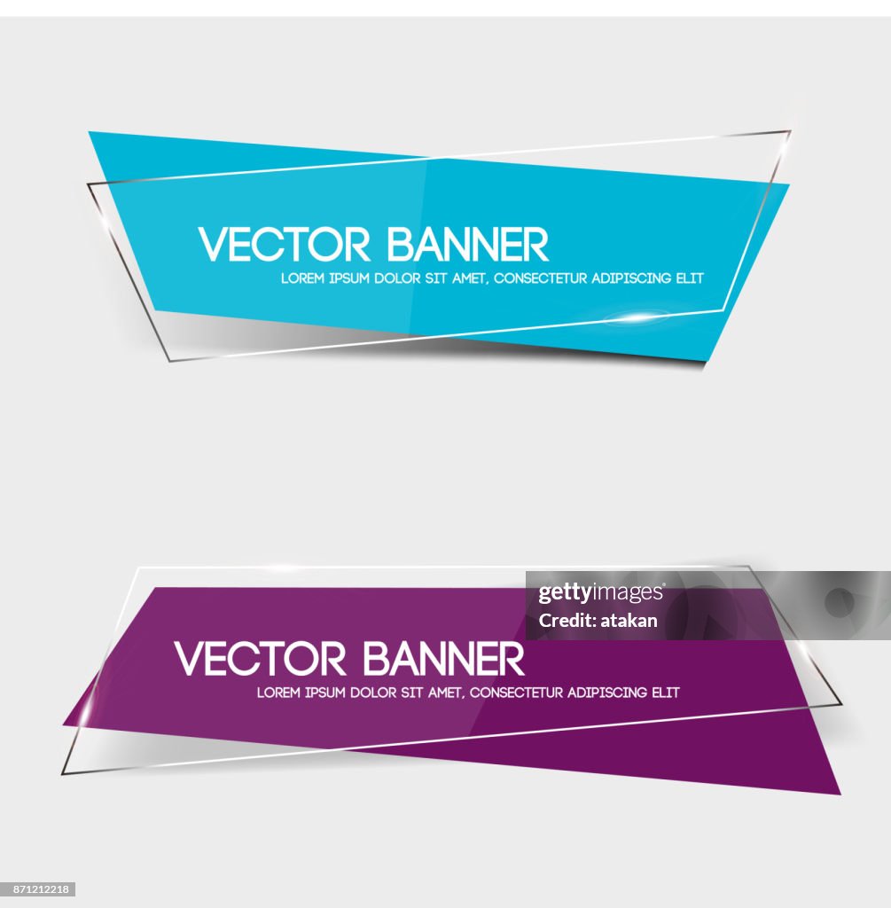 Set Of Transparent Geometric Vector Banners High-Res Vector Graphic ...
