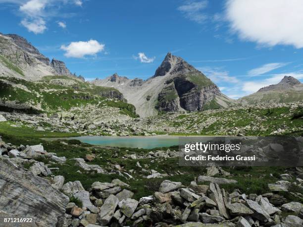 lago bianco (white lake),  alpe veglia natural park - veglia ストックフォトと画像