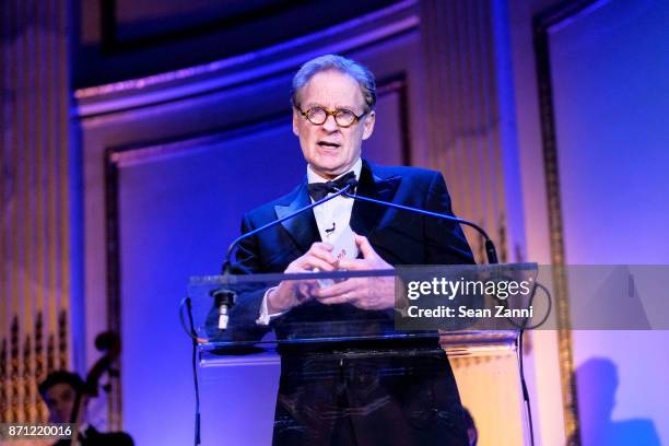 Kevin Kline hosts The 2017 Drama League Benefit Gala Honoring Steve Martin at The Plaza on November 6, 2017 in New York City.