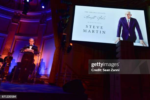 Kevin Kline hosts The 2017 Drama League Benefit Gala Honoring Steve Martin at The Plaza on November 6, 2017 in New York City.