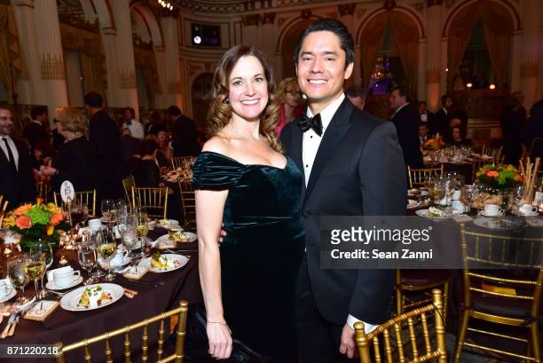 Kate Forsatz and Chris Loayza attend The 2017 Drama League Benefit Gala Honoring Steve Martin at The Plaza on November 6, 2017 in New York City.