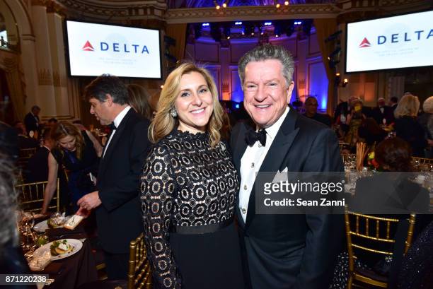Courtney Hunter and Bill Stubbs attend The 2017 Drama League Benefit Gala Honoring Steve Martin at The Plaza on November 6, 2017 in New York City.