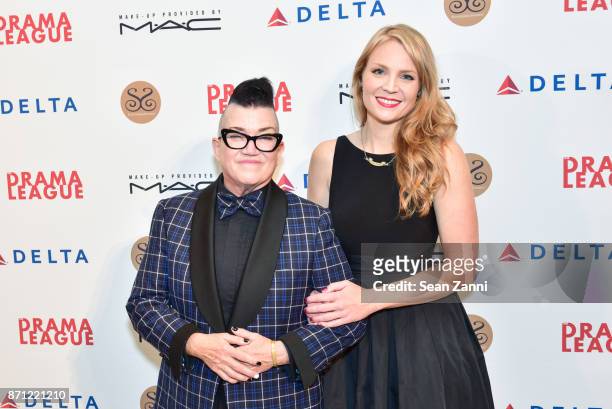 Leah DeLaria and Emily Tarver attend The 2017 Drama League Benefit Gala Honoring Steve Martin at The Plaza on November 6, 2017 in New York City.