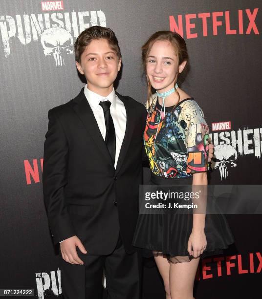 Actor Kobi Frumer and actress Ripley Sobo attend the "Marvel's The Punisher" New York Premiere on November 6, 2017 in New York City.