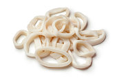 Fresh raw squid rings
