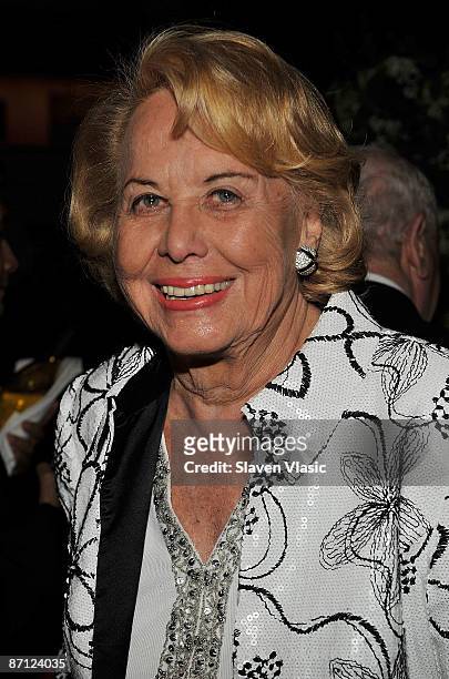 Journalist Liz Smith attends the Literacy Partners' 25th Anniversary "Evening of Readings" gala at the Koch Theater, Lincoln Center on May 11, 2009...