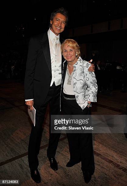 Actor Tommy Tune and journalist Liz Smith attend the Literacy Partners' 25th Anniversary "Evening of Readings" gala at the Koch Theater, Lincoln...