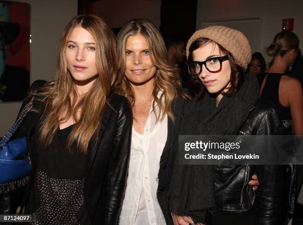 Dree Hemingway, actress Mariel Hemingway, and Langley Hemingway attend the after party for the Cinema Society & the Wall Street Journal with Brooks...