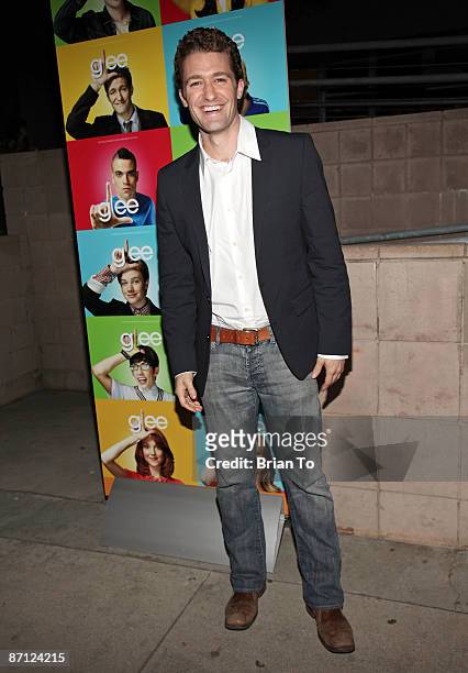Actor Matthew Morrison arrives at "Glee" - Los Angeles Premiere Event at Santa Monica High School on May 11, 2009 in Santa Monica, California.