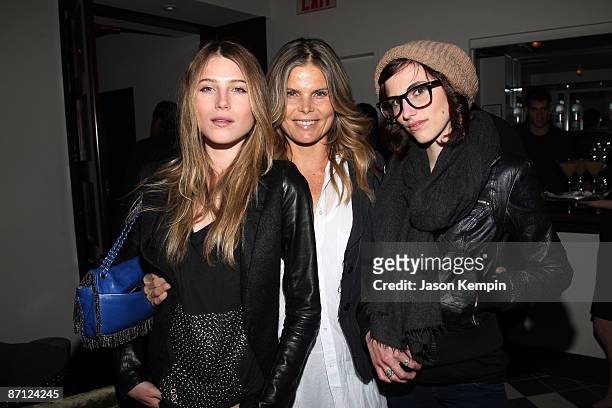 Actress Mariel Hemingway with daughters Dree Hemingway and Langley Hemingway attend an after party following a screening of "Easy Virtue" hosted by...