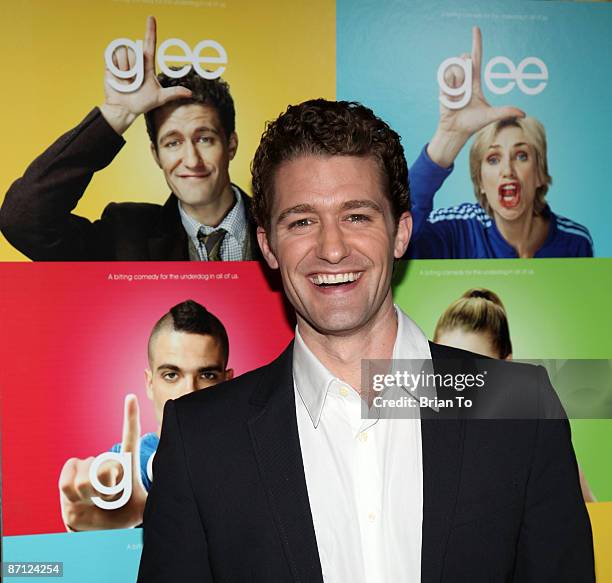 Actor Matthew Morrison arrives at "Glee" - Los Angeles Premiere Event at Santa Monica High School on May 11, 2009 in Santa Monica, California.