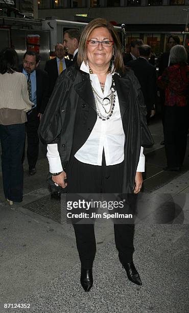 Senior Vice President IMG Fashion, Fern Mallis attends a screening of "Easy Virtue" hosted by The Cinema Society and The Wall Street Journal with...