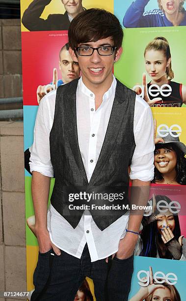 Actor Kevin McHale attends the screening of "Glee" at the Santa Monica High School Amphitheater on May 11, 2009 in Santa Monica, California.