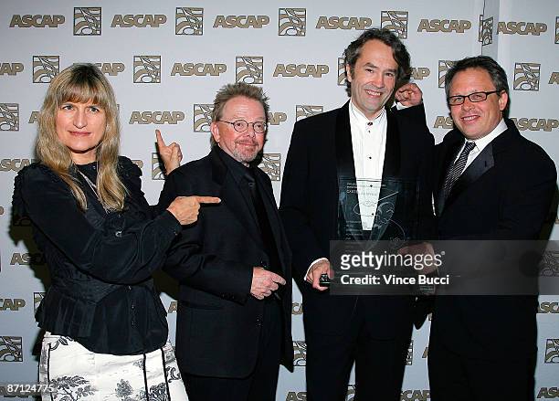 Director Catherine Hardwicke, ASCAP President Paul Williams, composer and honoree Carter Burwell and director Bill Condon pose at the 24th Annual...