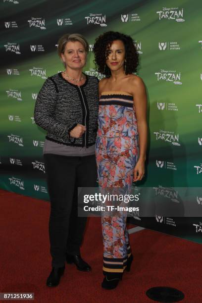 Actors of the series 'Lindenstrasse' Andrea Spatzek and Dunja Dogman attend the anniversary celebration of the musical 'Tarzan at Stage Metronom...