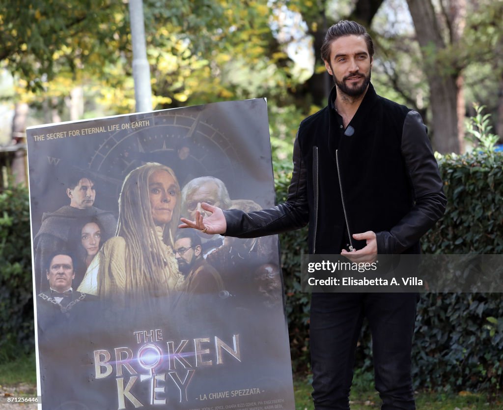 Alex Belli attends 'The Broken Key' photocall on November 7, 2017 in