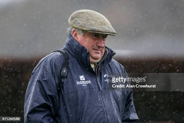 Paul Nicholls poses at Exeter racecourse on November 7, 2017 in Exeter, United Kingdom.